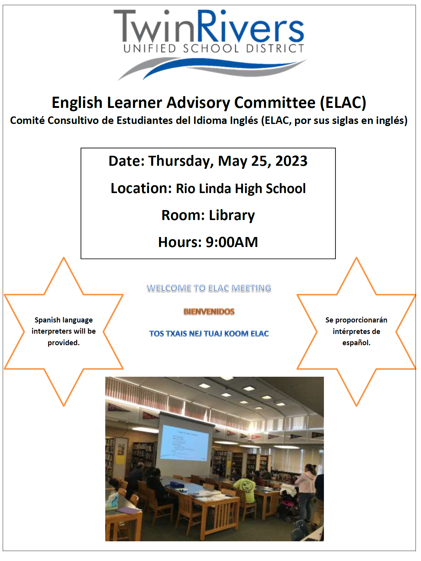 Rio Linda High School English Learner Advisory Committee (ELAC)